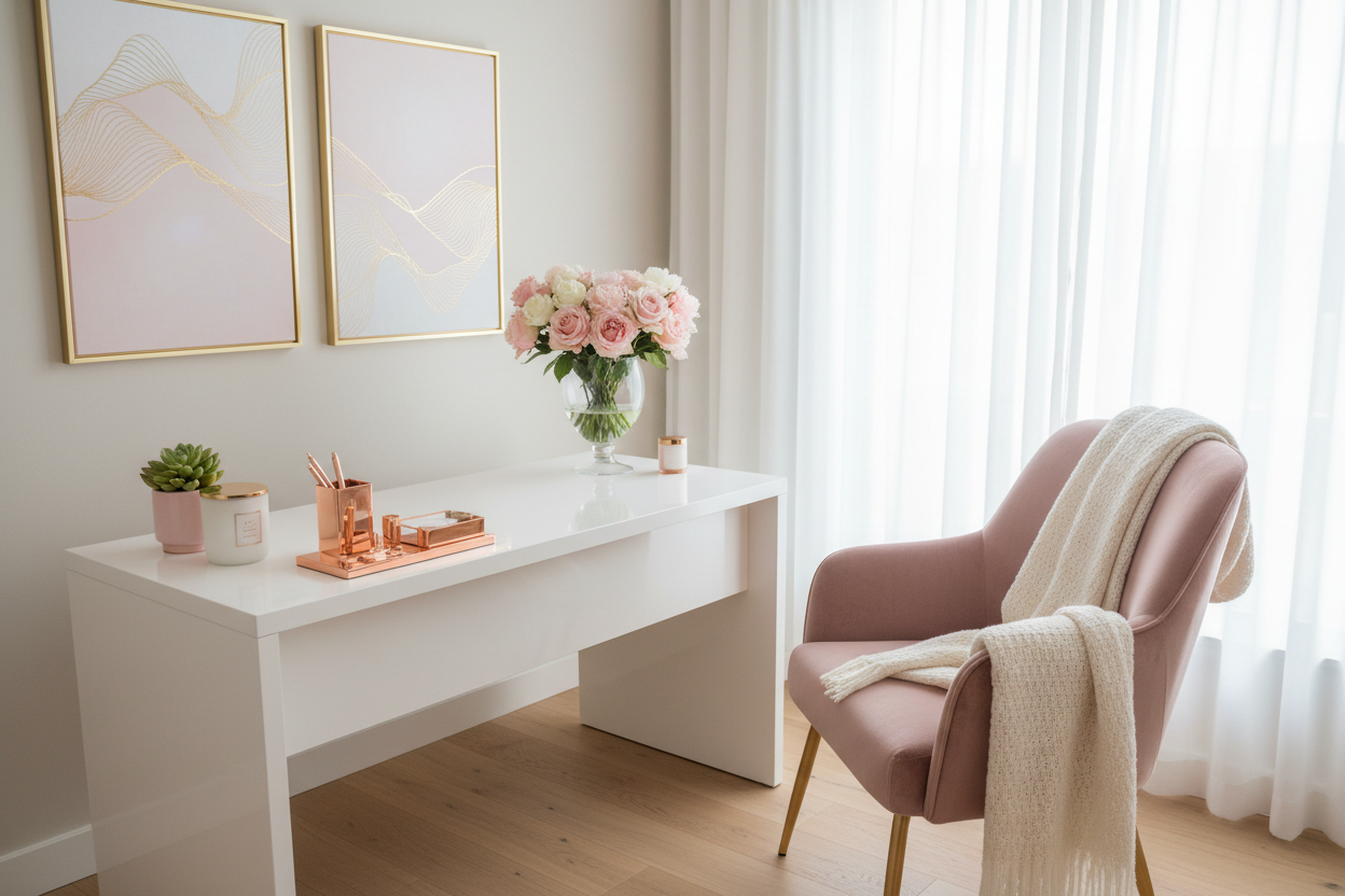 feminine office aesthetic